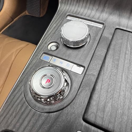 JUIVEEL ABS Central Gear Shift Panel Cover Center Control Cover Trim Car Interior Compatible with Genesis G80 RG3 2025 [PE] Accessories (Gear Shift Trim, Wood Grain Style) - Image 4