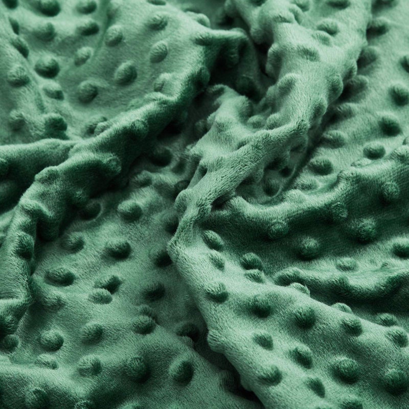 TONGDADA Weighted Blanket Cover (Dark Green Minky Dot  48''x72'' Duvet Cover) - Image 5