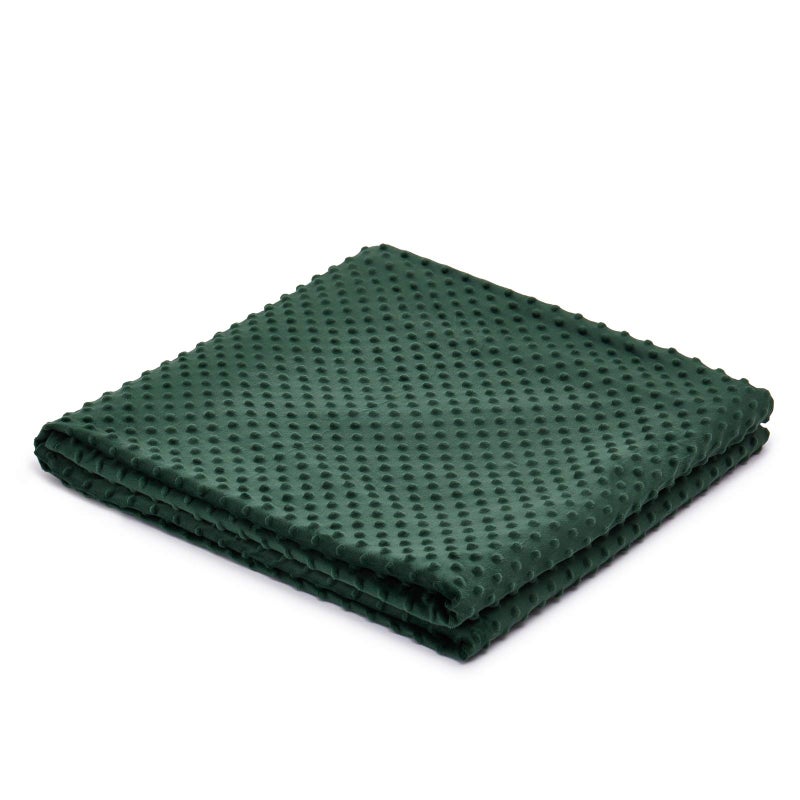 TONGDADA Weighted Blanket Cover (Dark Green Minky Dot  48''x72'' Duvet Cover) - Image 2