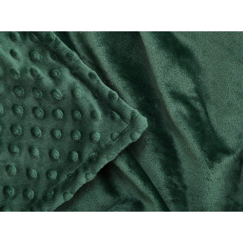 TONGDADA Weighted Blanket Cover (Dark Green Minky Dot  48''x72'' Duvet Cover) - Image 4