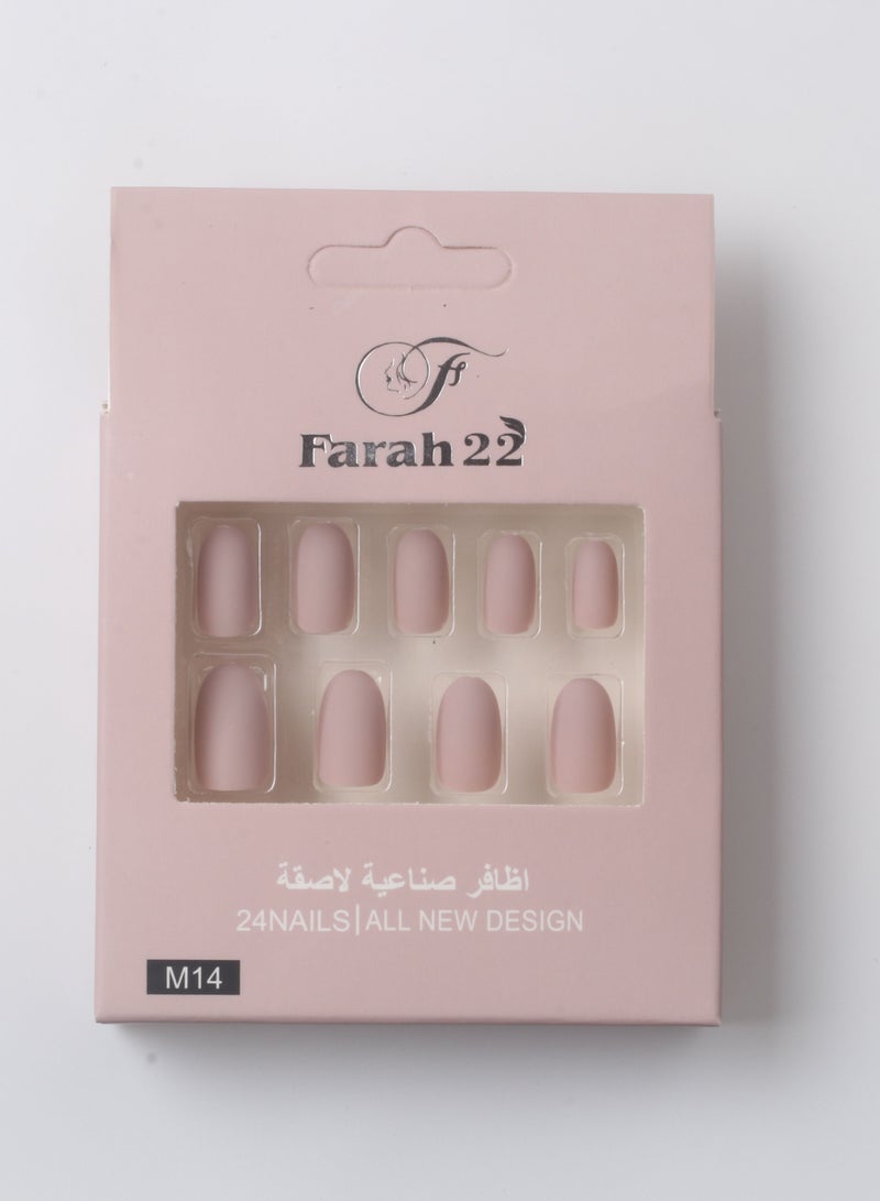 Farah22 24-Piece Matte Adhesive False Nails - Image 1