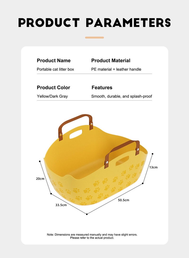 Kidle Portable Cat Litter Box Travel Litter Box Cat Toilet for Cat Travel Easy to Carry, Easy to Use - Image 3