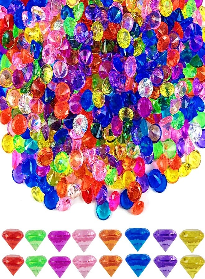 ROYHOO 140PCS Pirate Treasure Gem Toys, Fake Acrylic Bling Gem Diamonds Toys Colorful Beach Gems Pirate Jewels Toys for Kids Pirate Party Favors Decoration (Random Color) - Image 1