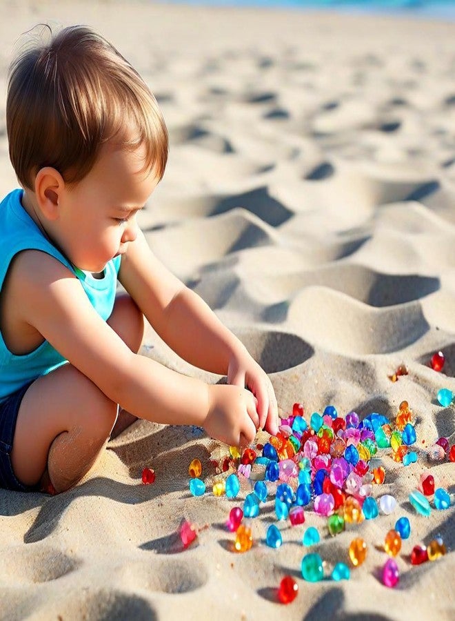 ROYHOO 140PCS Pirate Treasure Gem Toys, Fake Acrylic Bling Gem Diamonds Toys Colorful Beach Gems Pirate Jewels Toys for Kids Pirate Party Favors Decoration (Random Color) - Image 5
