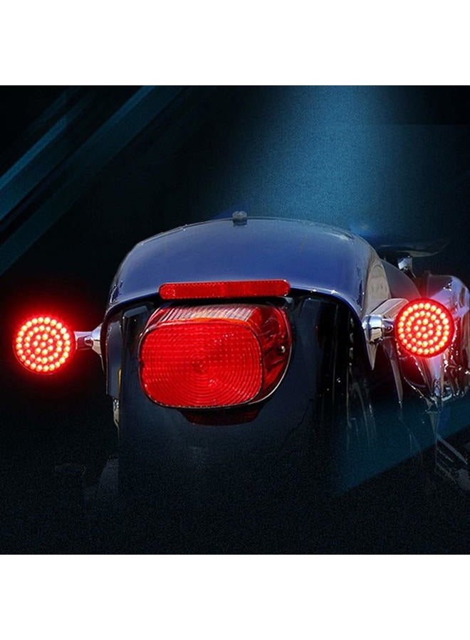 ZYTC 2" LED Turn Signals w/Brake Running Light Bullet Style Rear 1156 Red LED Turn Signal Kit for Harley Davidson - Image 2