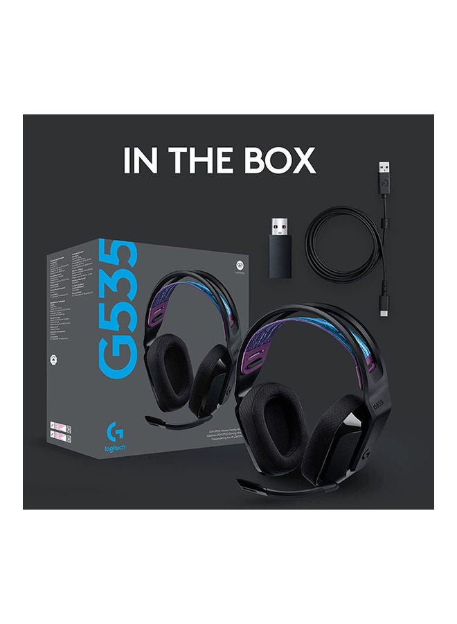 Logitech G535 Lightspeed Wireless Gaming Headset - Black - Image 5