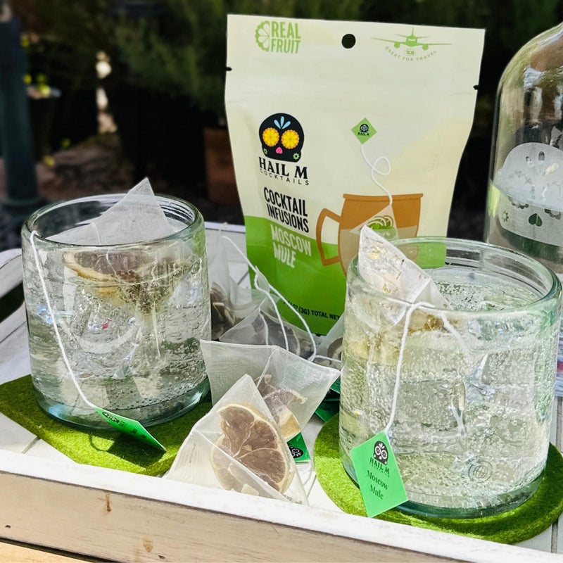 Moscow Mule Cocktail Infusion Kit - DIY Sugar-Free Ginger Lime & Mint Mixer for Vodka or Whiskey - Clean Ingredients, No Preservatives - Craft Cocktail Kit - 5 Cocktail Teabags - Image 2
