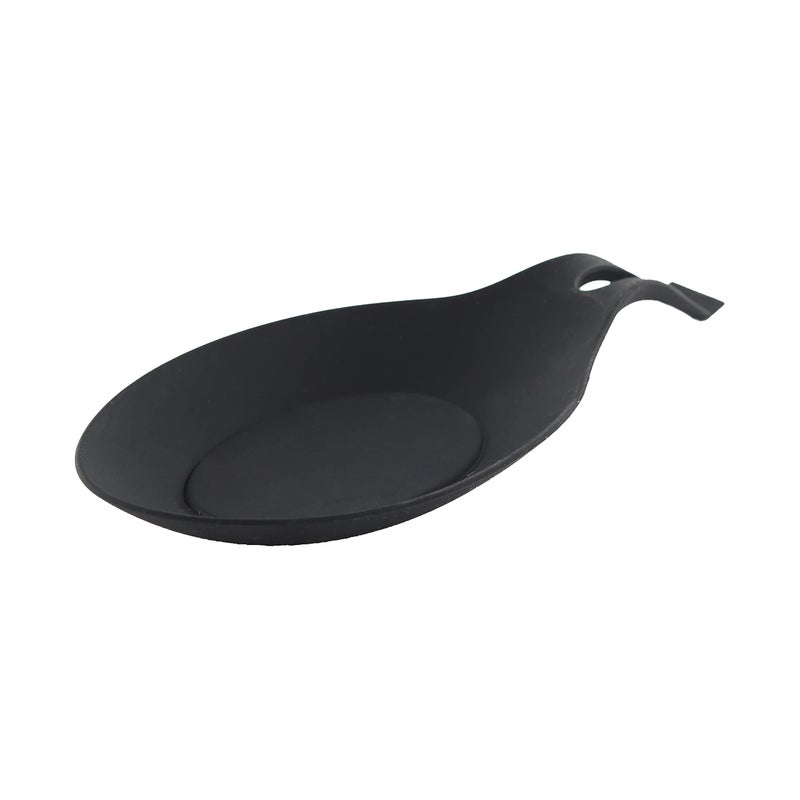 Servette Home Silicone Spoon Rest for Kitchen Spoon Holder  Black