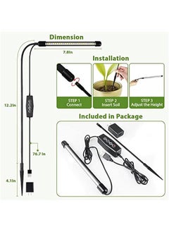 Arabest Indoor Plant Growing Lamp with Full Spectrum Light, Adjustable Gooseneck Design for Small Plant Growth, Automatic Timer & Brightness Control, Single Pack  - Image 2