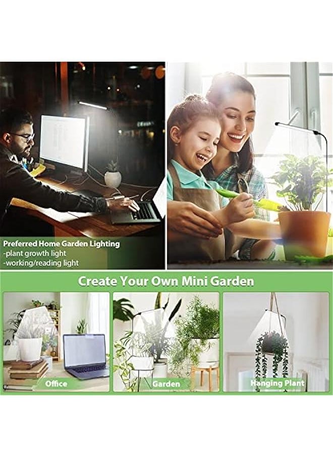 Arabest - Indoor Plant Growing Lamp with Full Spectrum Light, Adjustable Gooseneck Design for Small Plant Growth, Automatic Timer & Brightness Control, Single Pack - Image 1