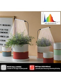 Arabest Indoor Plant Growing Lamp with Full Spectrum Light, Adjustable Gooseneck Design for Small Plant Growth, Automatic Timer & Brightness Control, Single Pack  - Image 5