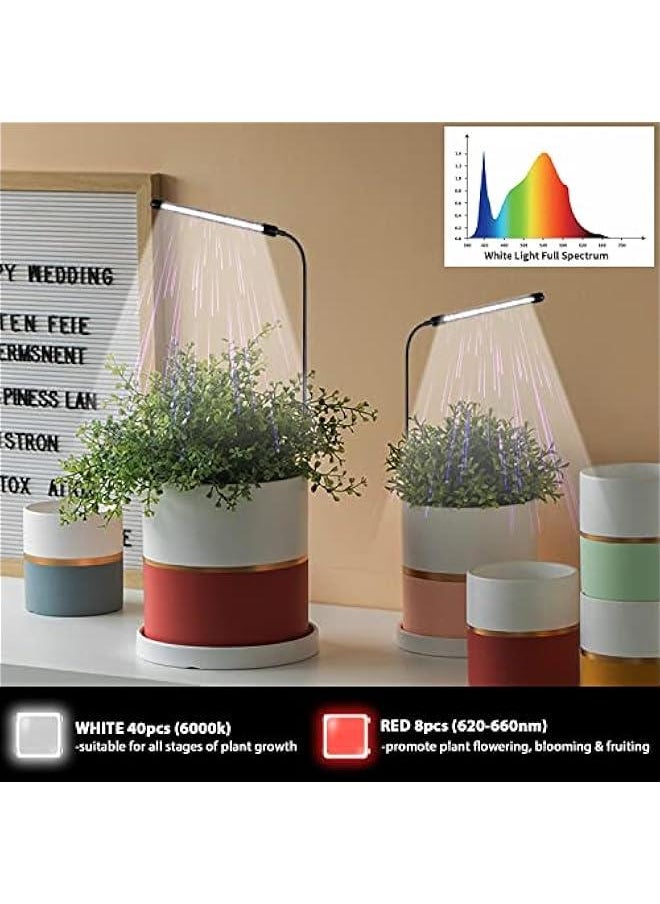 Arabest - Indoor Plant Growing Lamp with Full Spectrum Light, Adjustable Gooseneck Design for Small Plant Growth, Automatic Timer & Brightness Control, Single Pack - Image 1