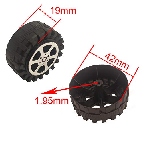 EUDAX 50pcs Plastic Roll 2mm Dia Shaft Toys Wheel and 25Pcs STEM Shaft Round Rod Axles for DIY Toy RC Car Truck Boat Helicopter Model Part - Image 2