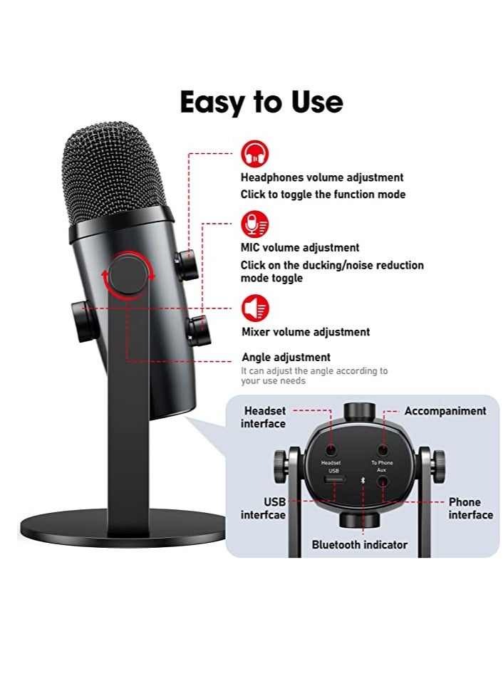 Jmary Jmary MC-PW10 Multifunctional USB Recording Microphone for Podcast Gaming and Live Streaming - Image 2