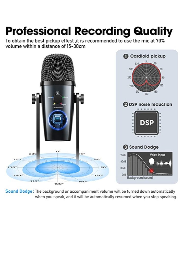 Jmary Jmary MC-PW10 Multifunctional USB Recording Microphone for Podcast Gaming and Live Streaming - Image 4