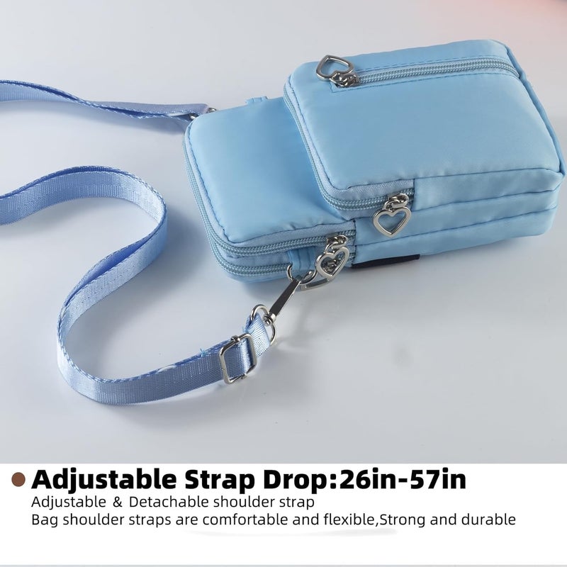 JANKS Small Crossbody Bag for Women - Mini Phone Purses with Crossbody Strap and Wallet - Nylon Arm Bag - Image 4