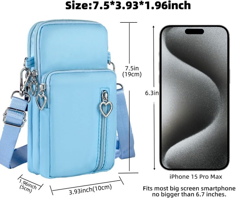 JANKS Small Crossbody Bag for Women - Mini Phone Purses with Crossbody Strap and Wallet - Nylon Arm Bag - Image 3