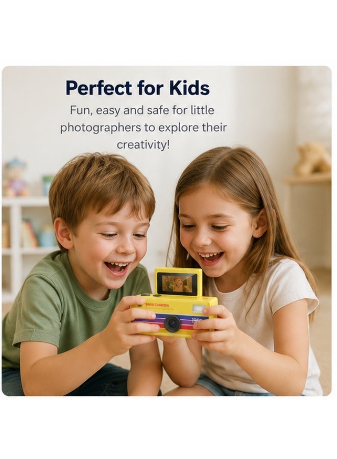 Mini Digital Camera 1080P HD Video Recorder – Portable Keychain Mini Camera with 0.96" LCD Screen for Kids & Teens – Flip Screen Vlogging Camera, 130° Wide Angle Lens, Night Fill Light, Rechargeable – Pocket Camcorder with Necklace/Keychain Rope for Travel, Vlog & Content Creator – Ideal Gift Choice – Supports up to 64GB SD Card (Yellow) - Image 3