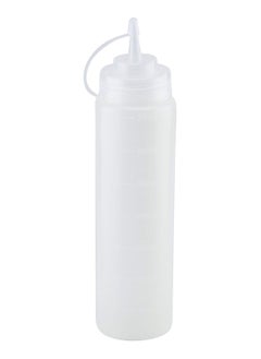 Cuisine Art White Plastic Sauce Bottle – Durable & Leak-Proof Condiment Dispenser 