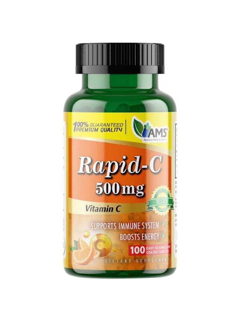 AMS Rapid-C Vitamin C 500mg, 100 Tablets