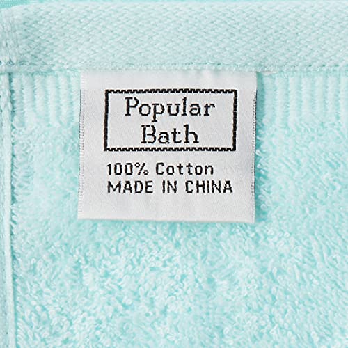 Popular Bath 705966 Bath Towels, Avantie Collection, 3-Piece Set, Aqua - Image 3