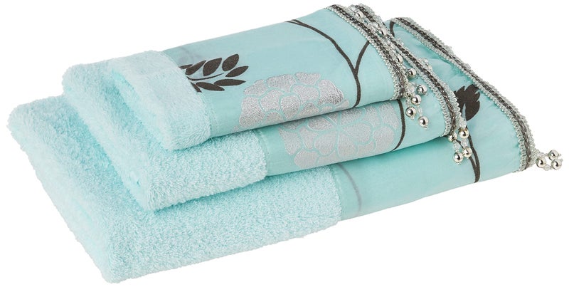 Popular Bath 705966 Bath Towels, Avantie Collection, 3-Piece Set, Aqua - Image 4