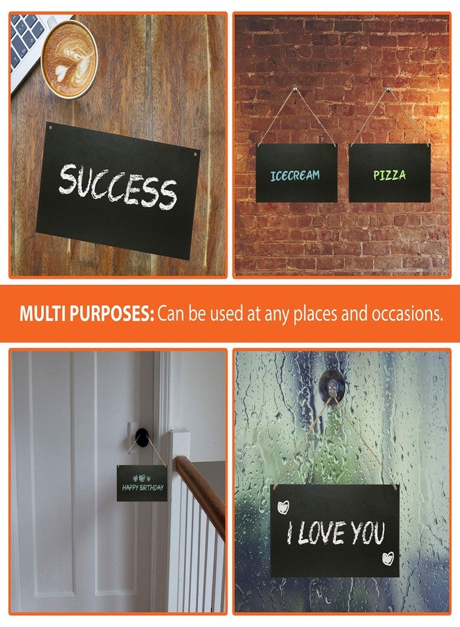 IFAMIO Chalkboard Hanging Signs Erasable Wood Rectangle Small Vintage Rustic Blackboard Message Memo Display for Wedding, Bar, Restaurant, Kitchen Pantry & Wall Decor, 2 Pack - Image 5