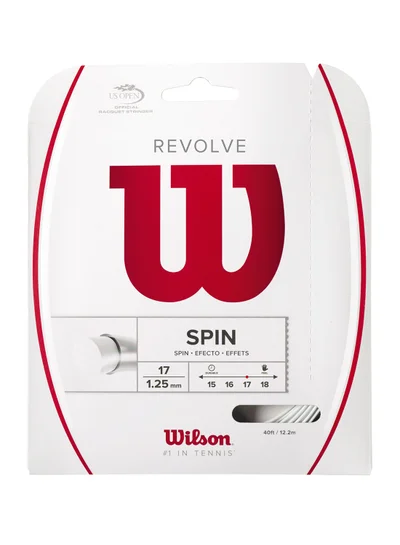 Wilson Revolve Tennis String Gauge 17 (1.25mm) - Set 40 ft / 12.2 m, White