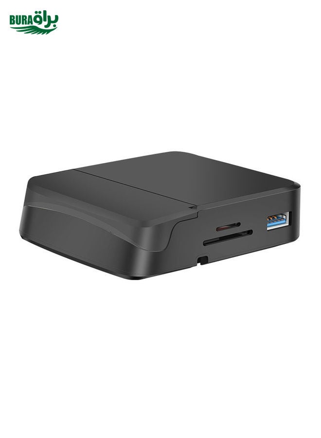 BURAQ 7 In 1 USB-C / Type-C To 2 USB 2.0 + USB 3.0 + 4K HDMI + SD / TF Card Slot + PD USB-C / Type-C Charging Ports Multifunctional HUB Docking Station With Holder  - Image 3