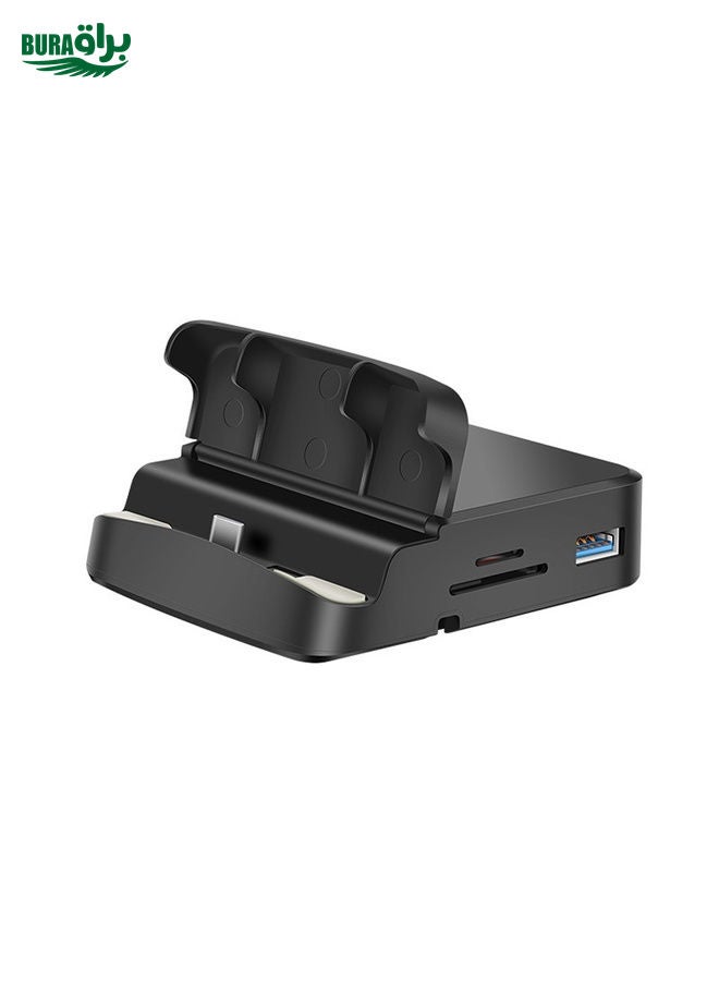 BURAQ 7 In 1 USB-C / Type-C To 2 USB 2.0 + USB 3.0 + 4K HDMI + SD / TF Card Slot + PD USB-C / Type-C Charging Ports Multifunctional HUB Docking Station With Holder  - Image 2