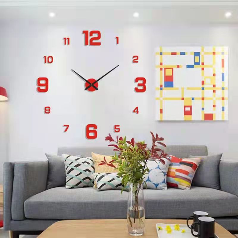Luminous Watch Creative Clock Simple Wall Hanging Clock Wall Punch-Free Living Room Home Bedroom Wall Sticker Silent Clock - Image 1