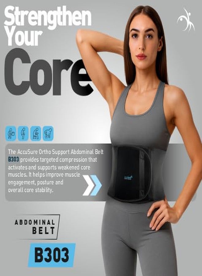 AccuSure Abdominal Belt B303 | Special Size Fits XL, XXL | Ortho Support Belt for Tummy Reduction, Back Pain & Post Delivery Recovery | Extra Coverage for Men & Women - Image 3