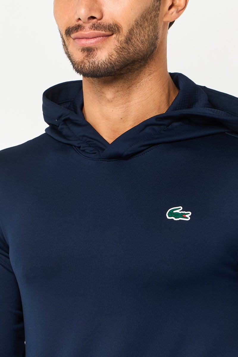 LACOSTE Men Sportswear Fit Long Sleeve Outdoor Hoodie, Navy - Image 3