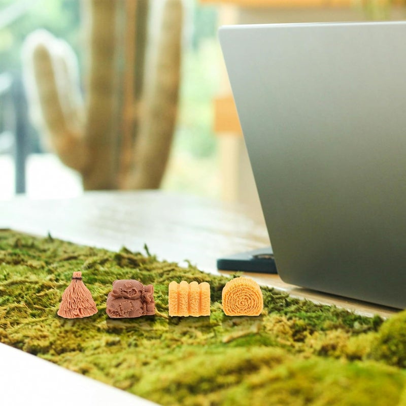 PRETYZOOM 40pcs Miniature Hay Bales: Mini Haystack Decoration DIY Accessories - Fake Straw Hay for Dollhouse Autumn Harvest Table Craft Display - Image 4