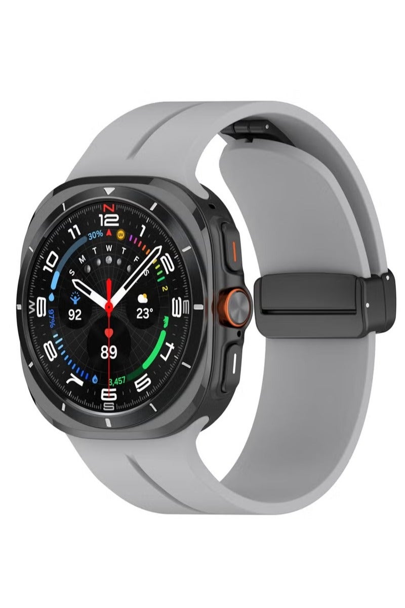 UMIXPRO Magnetic Band Compatible with Samsung Galaxy Watch 7 Ultra 2024 Strap Magnetic D Buckle Replacement Band No Gap Silicone Sports Strap for Samsung Galaxy Watch 7 Ultra Men Women - Image 1