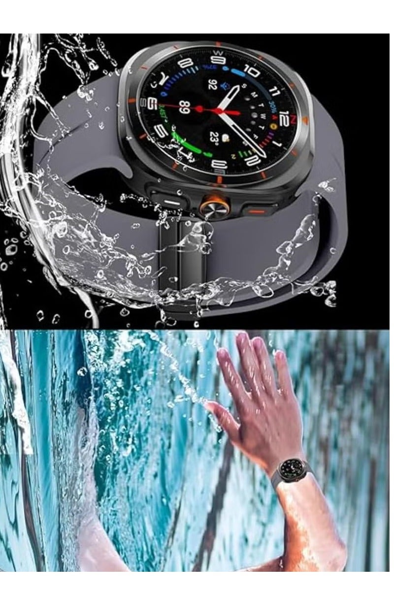 UMIXPRO Magnetic Band Compatible with Samsung Galaxy Watch 7 Ultra 2024 Strap Magnetic D Buckle Replacement Band No Gap Silicone Sports Strap for Samsung Galaxy Watch 7 Ultra Men Women - Image 2