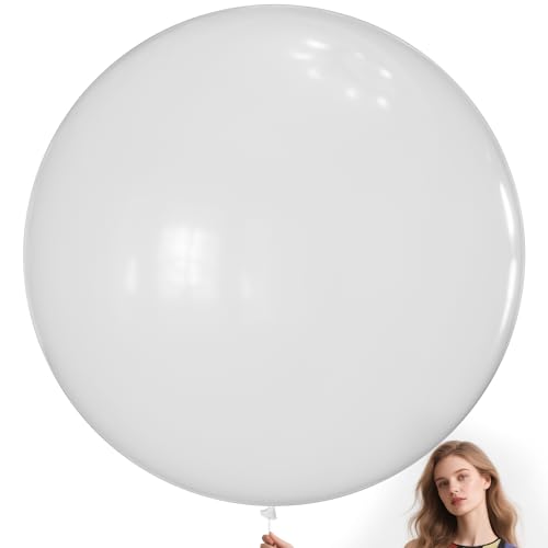 KAWKALSH Clear Balloons 9pcs 36 Inch Extra Large Big Jumbo Giant Transparent Bubble Latex Helium Balloons for Graduation Wedding Baby Shower Gender Reveal Birthday Party Decorations - Image 1