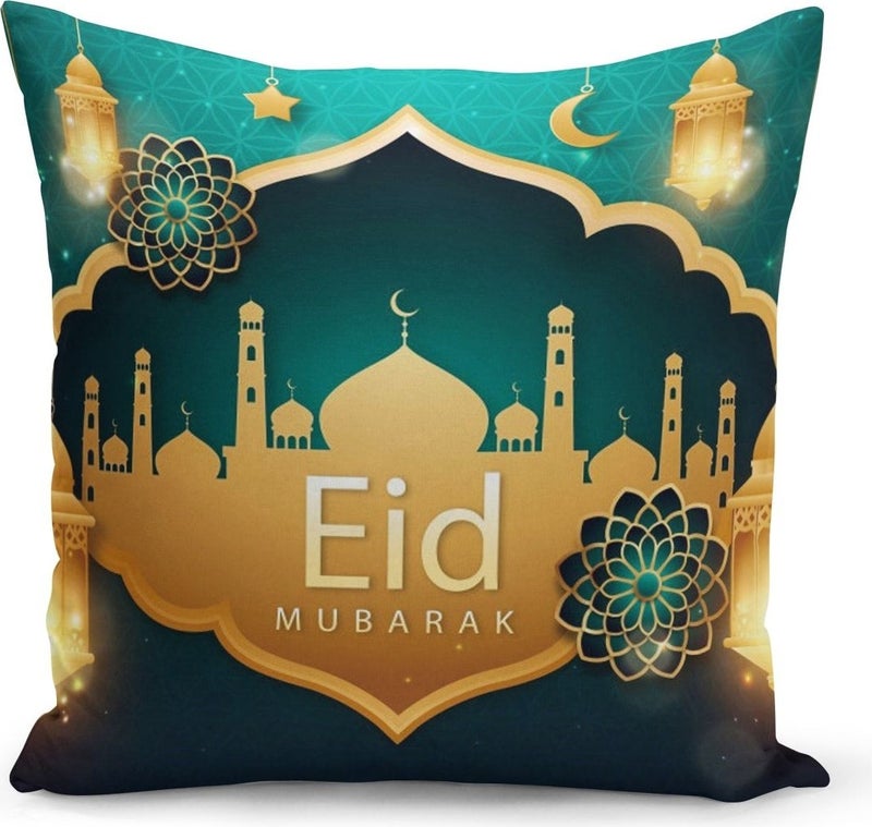 Filamente Ramadan Special Patterned Double Sided Digital Printed Cushion Cover 