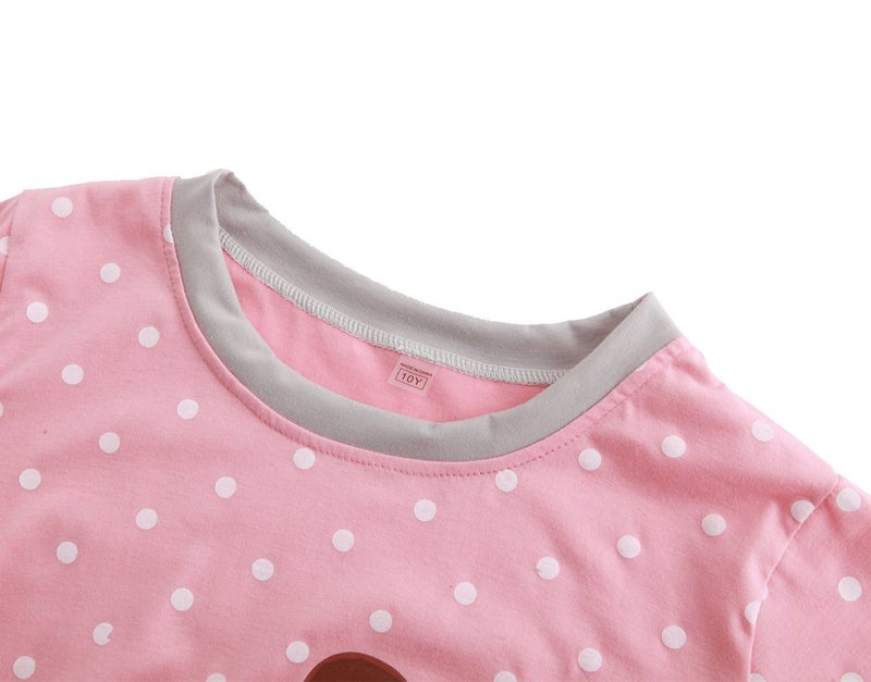 MyFav Young Girls Pajama Cute Cat Pattern Nighty Comfy Shorts Clothes Kids Sleepwear - Image 3