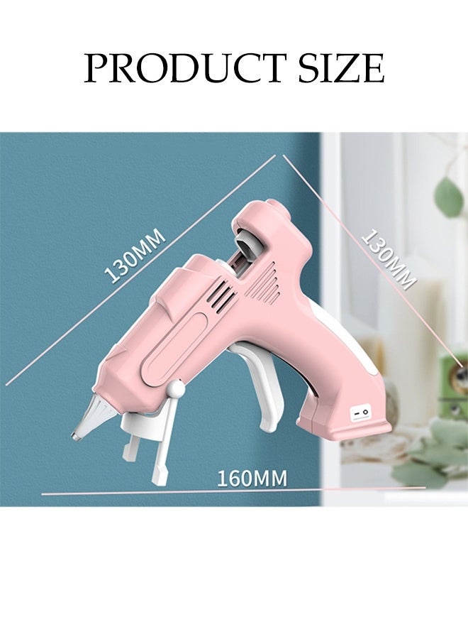 DUNISO Cordless Hot Melt Glue Gun Set, Fast Preheating Glue Gun Set, 10 Premium Glue Gun Sticks, USB Charging Base, DIY Tool for School DIY Art Projects and Home Repairs, Pink - Image 2