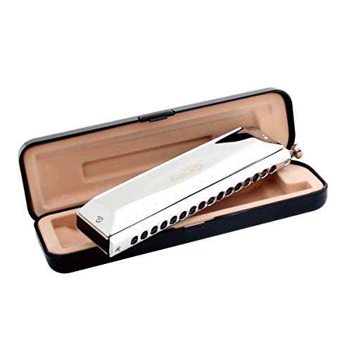 East top 16 Holes 64 Tonse Chromatic Harmonica Key of C, Chromatic Mouth Organ Harmonica for Adults, Professionals and Students (SR) - Image 1