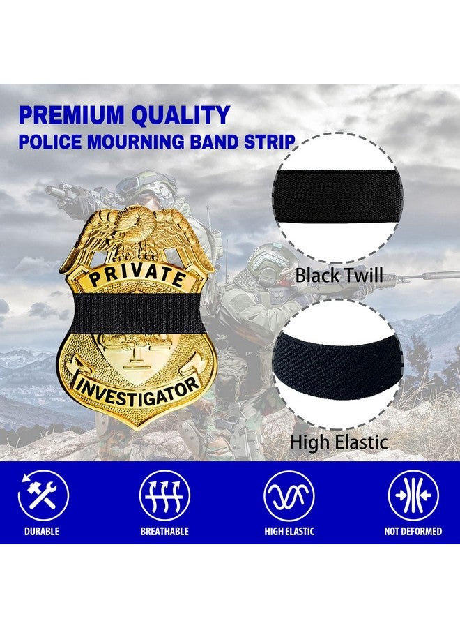 كريتريل مجموعة من 30 شريط حداد أسود من الشرطة وشارة ضابط شرطة ودرع حرس جنازة وأشرطة حرس الشرف لحجم الشارة من 2.4 إلى 4 بوصات - Image 4