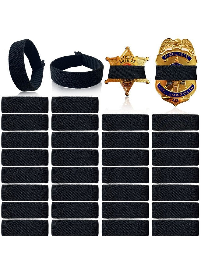 كريتريل مجموعة من 30 شريط حداد أسود من الشرطة وشارة ضابط شرطة ودرع حرس جنازة وأشرطة حرس الشرف لحجم الشارة من 2.4 إلى 4 بوصات - Image 1