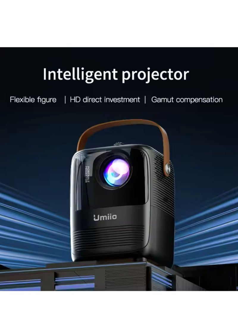 Umiio A008 Intelligent Screen Projector 5G WiFi Bluetooth Quadrangle Trapezoid 1080P Android Projector For Move Music TV Game Casting  - Image 5