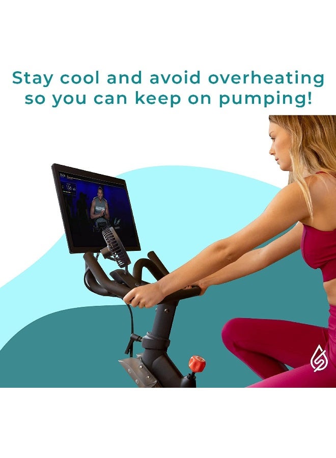 SELINA Clip On Fan for Peloton Bike | Most Versatile Rechargeable Fan - Continuous Power Straight from Your Peloton Bike & Peloton Bike+ | Accessories for The Peloton Fan in Your Life (Dark Navy) - Image 2