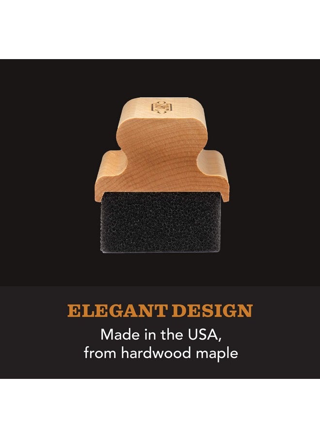 Clark's - CLARK'S Cutting Board Oil & Wax Applicator - Elegant Design With Ergonomic Handle - Restores Beauty Of Your Butcher Block And Wood Surfaces - Smooth And Consistent Finish - Made From Hardwood Maple - Image 1