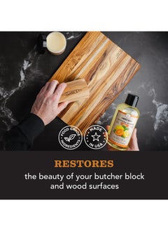 Clark's CLARK'S Cutting Board Oil & Wax Applicator - Elegant Design With Ergonomic Handle - Restores Beauty Of Your Butcher Block And Wood Surfaces - Smooth And Consistent Finish - Made From Hardwood Maple  - Image 2