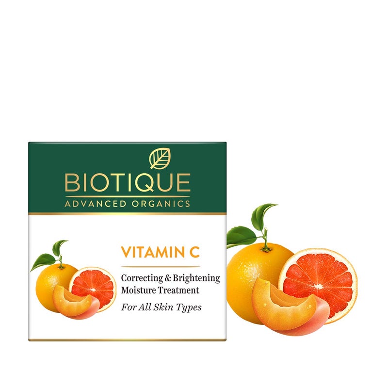 Biotique Vitamin C Correcting Face Cream, all Skin Types Vitamin C Moisturizer, 50g - Image 2