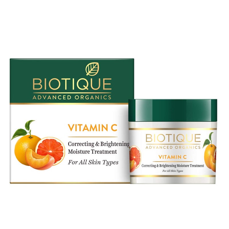 Biotique Vitamin C Correcting Face Cream, all Skin Types Vitamin C Moisturizer, 50g - Image 1