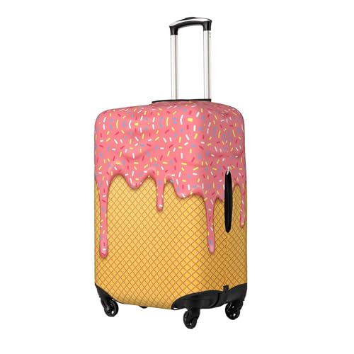 Worltoldb Ice Cream Travel Luggage Cover Polyester Suitcase Protector Washable Baggage Covers Fits 1821 Inch - Image 3